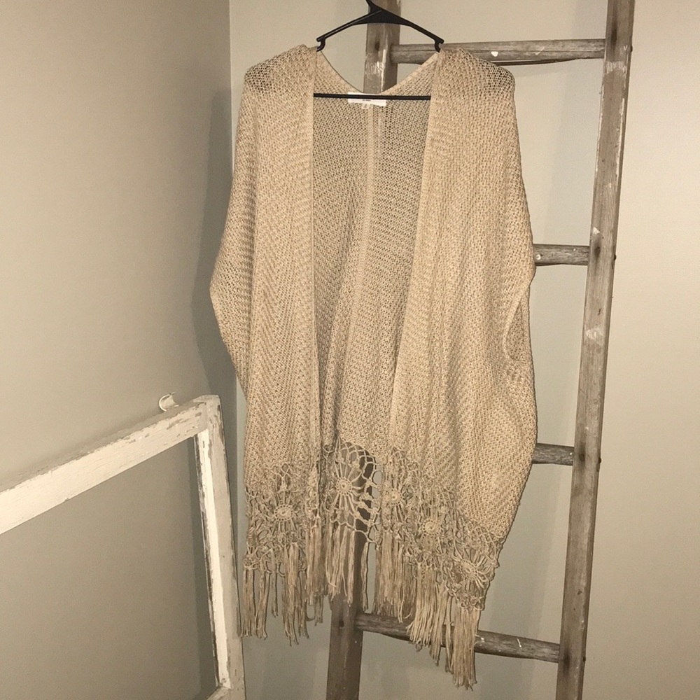Love tree knit sweater/shawl/cardigan